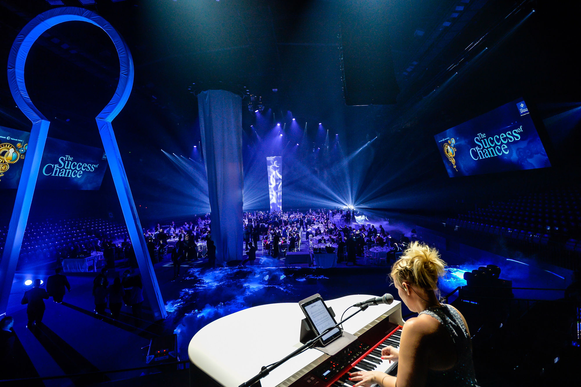 Phlippo Productions light audio sound licht Technical motion rigging Closing Ceremony Event Masters Lotto Arena Antwerpen Belgium Belgie booth