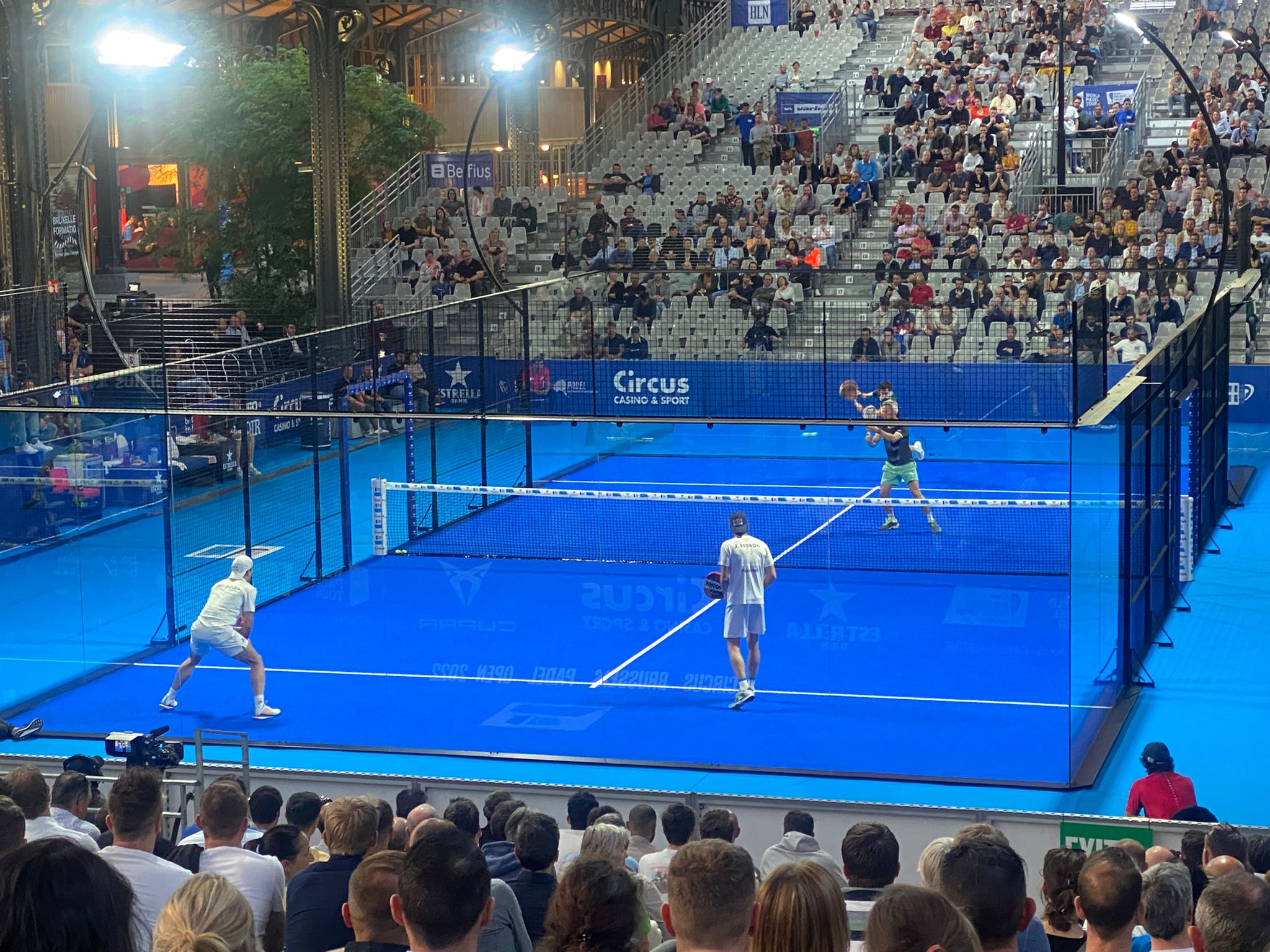 Phlippo Productions light audio sound licht Technical motion rigging Sportero Events Invisible inc World Padel Tour WPT Brussels Open Belgium Tour Taxis Circus 2022 court tennis