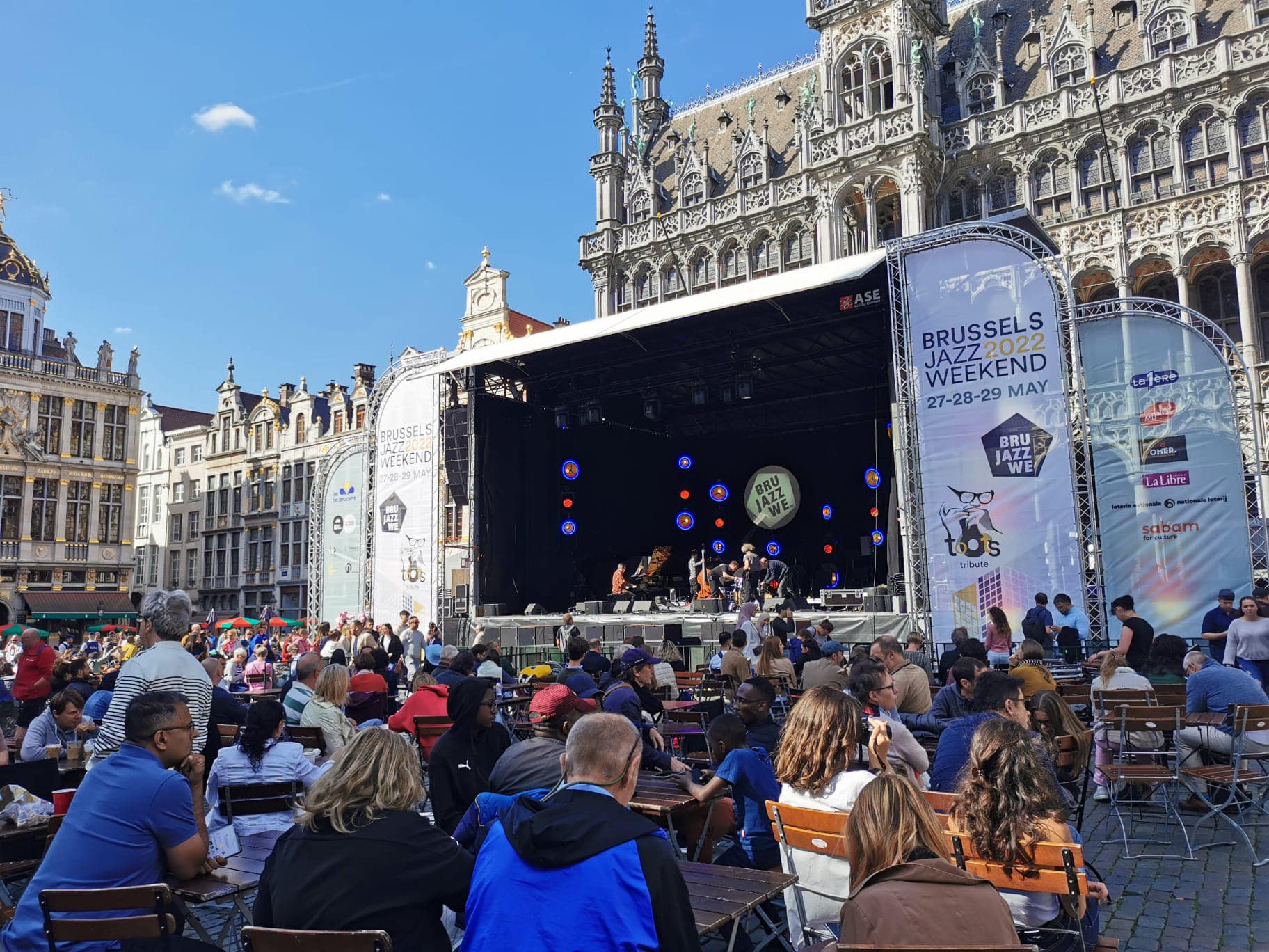 Brussel Jazz weekend tribute to 100 yearsToots Thielemans 2022 free concert stage audience