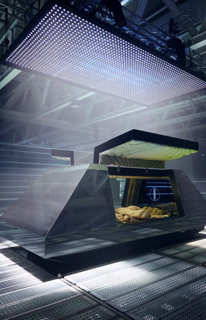 Moncler Art of Genius 2023 Phlippo light audio trussing rigging London Olympia fashion week event show