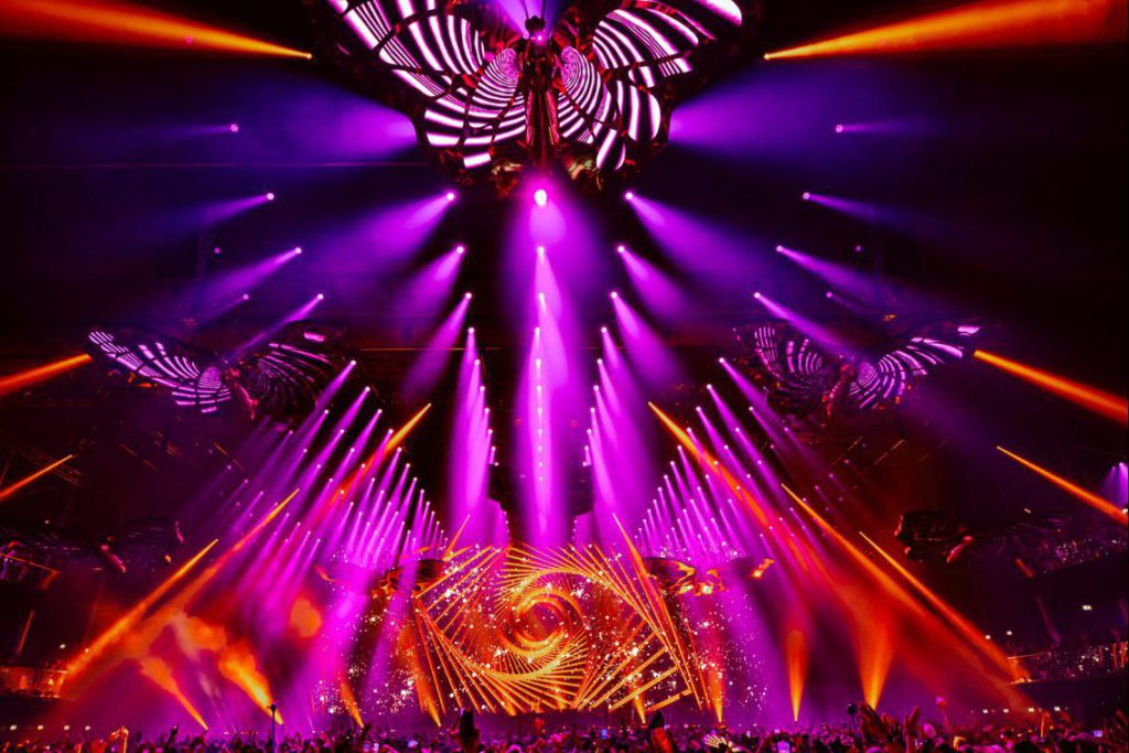 Tomorrowland 2023 Freedom stage tent Phlippo light audio video butterfly tent