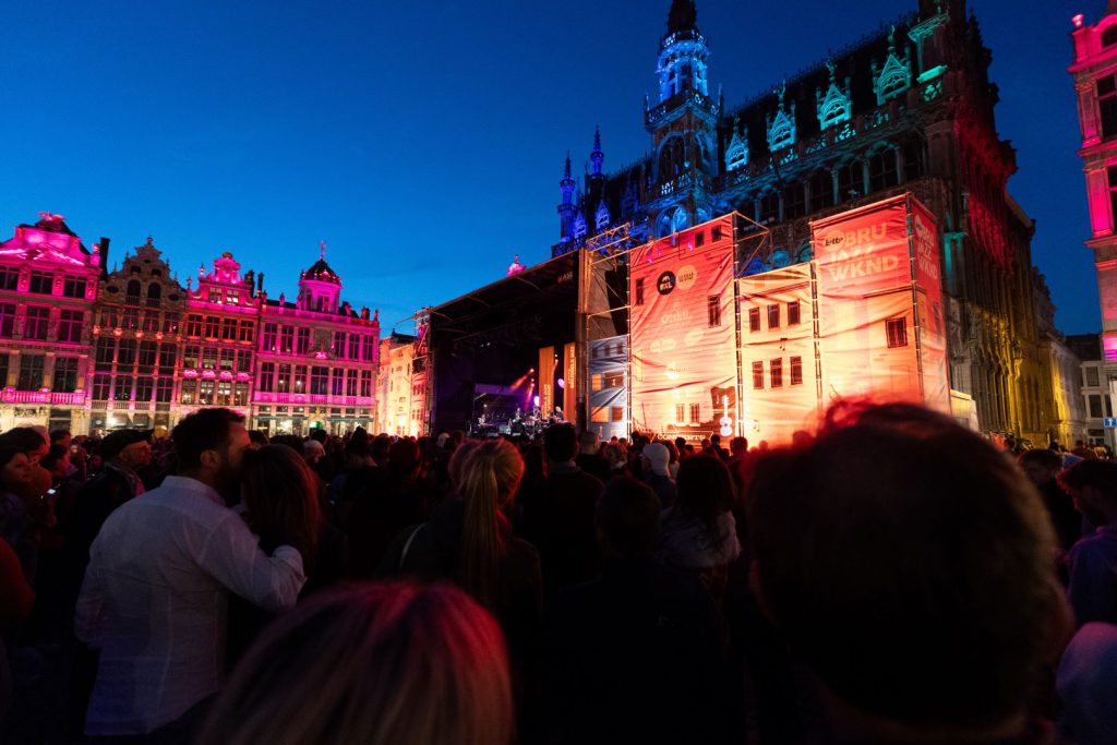 Lotto Brussels Jazz Weekend, free festival, blues light sound for 3 stages Grand Place, Bourse and St. Catherine, light and sound by Phlippo Productions, pictures by Sebastiaan Pelgrim 2024