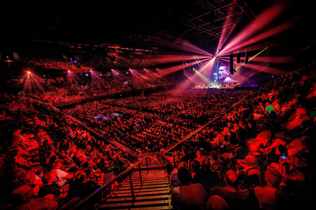 Danny Very music concert Ziggo Dome Amsterdam 2024 Neon Orchestra Dominic Seldis Friendly Fire LD Company EMG light and video by Phlippo Productions Ben Houdijk