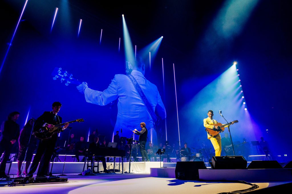 Danny Very music concert Ziggo Dome Amsterdam 2024 Neon Orchestra Dominic Seldis Friendly Fire LD Company EMG light and video by Phlippo Productions Ben Houdijk