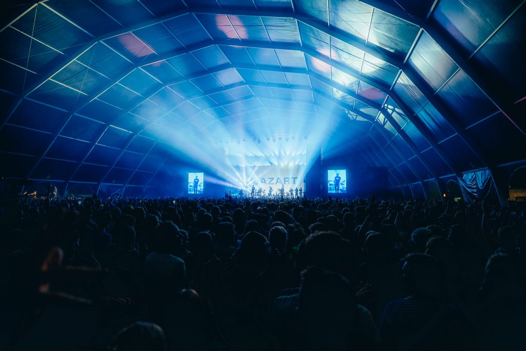 Crammerock 2024 outdoor festival main stage Bazart light video sound and rigging by Phlippo Productions