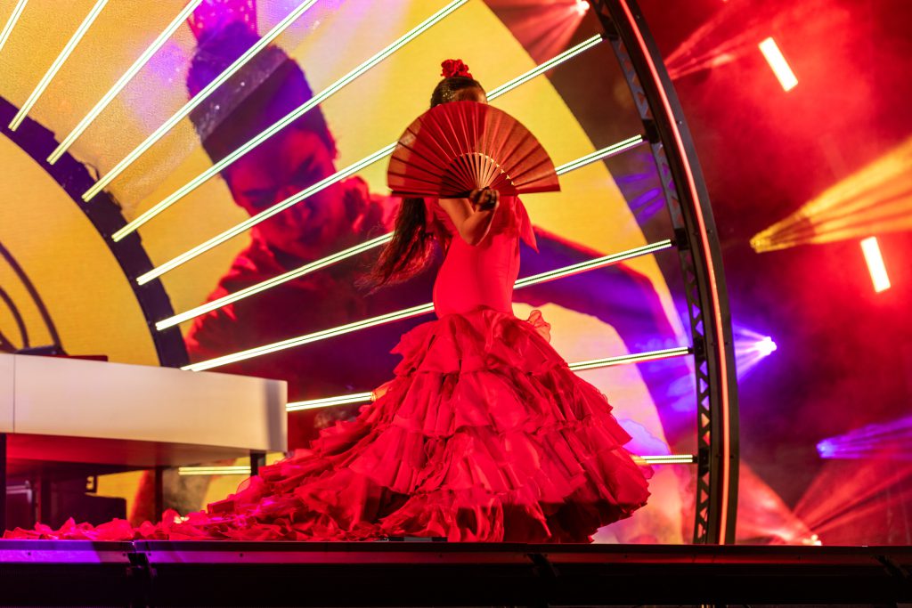 Flamenca stage at World club Dome Festival 2024 Frankfurt, light sound and video by Phlippo Productions
