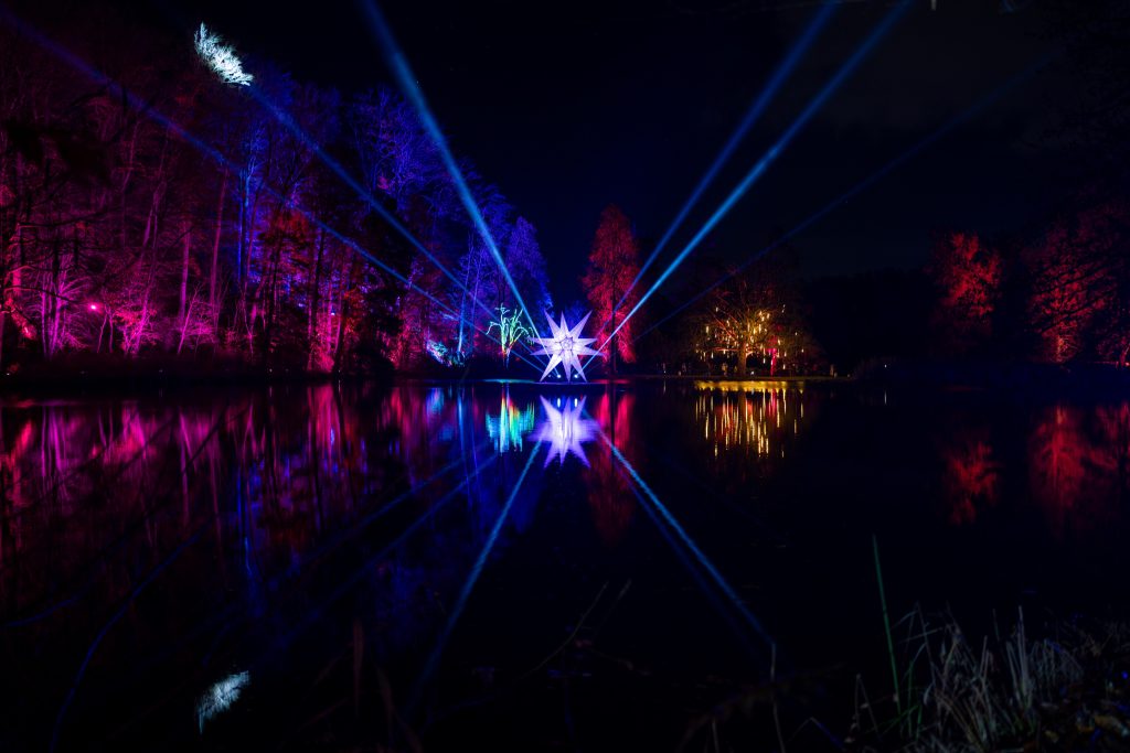 Lanterna Magica RTL Winter Lights 2024 MB creations light sound video rigging by Phlippo Productions magic forest castle domaine la hulpe terhulpen