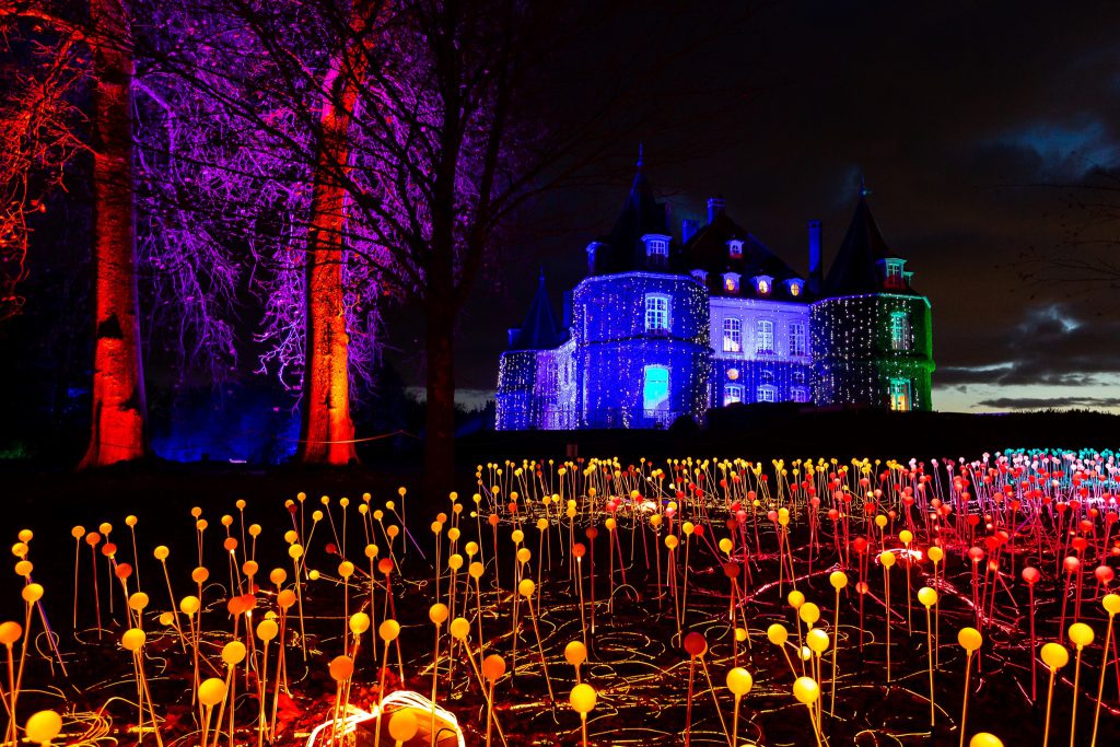 Lanterna Magica RTL Winter Lights 2024 MB creations light sound video rigging by Phlippo Productions magic forest castle domaine la hulpe terhulpen