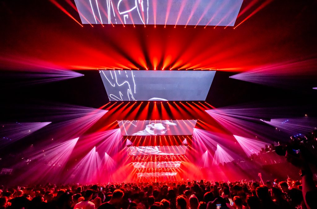 Thunderdome Sportpaleis legendary hardcore event 1990 nineties, december 2024 future Axiom Solid Solutions, light and rigging by Phlippo Productions