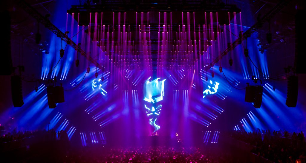 Thunderdome Sportpaleis legendary hardcore event 1990 nineties, december 2024 future Axiom Solid Solutions, light and rigging by Phlippo Productions