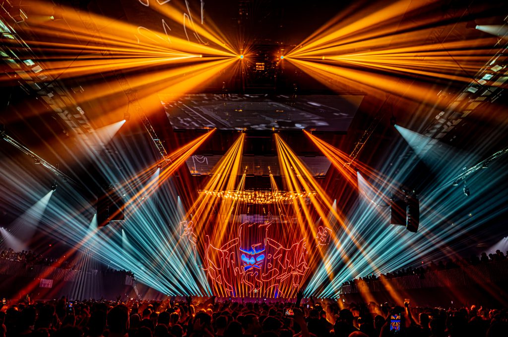 Thunderdome Sportpaleis legendary hardcore event 1990 nineties, december 2024 future Axiom Solid Solutions, light and rigging by Phlippo Productions