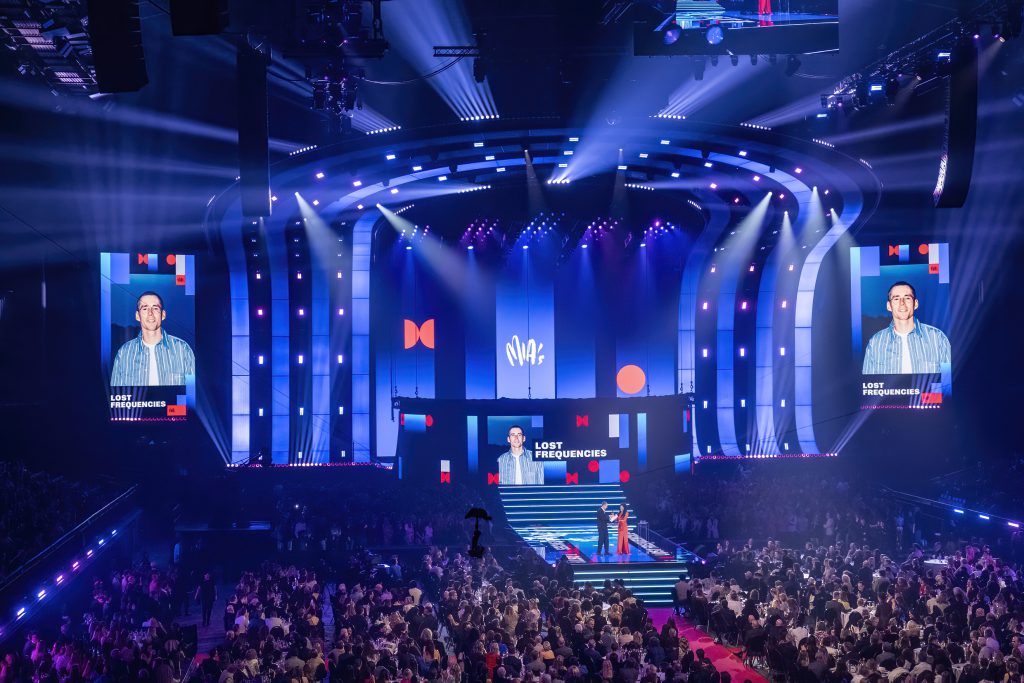 MIA Music Industry Awards Belgium Sportpaleis broadcast live on VRT 1 january 2025 Pics by Frank Lambrechts light design Painting with Light, lights by Phlippo Productions